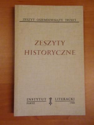 Zeszyty Historyczne Zeszyt 83