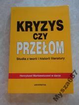 KRYZYS CZY PRZEŁOM Studia z teorii i historii