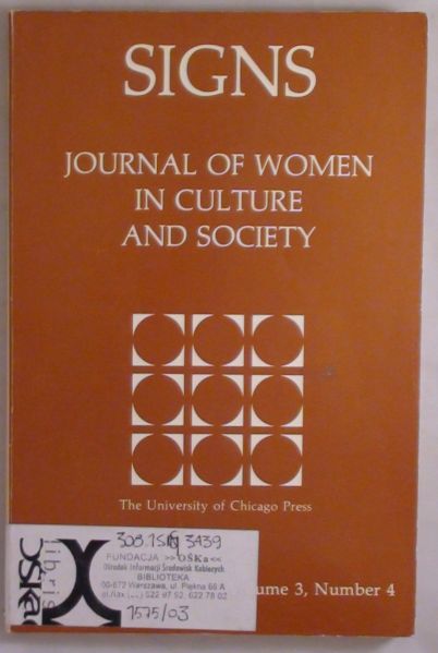 Signs: Journal of Women in Culture and Society, Volume 3, Number 4