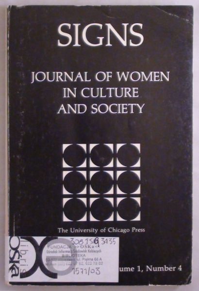 Signs: Journal of Women in Culture and Society, Volume 1, Number 4