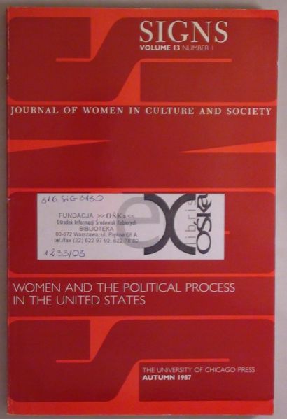 Signs: Journal of Women in Culture and Society, Volume 13, Number 1