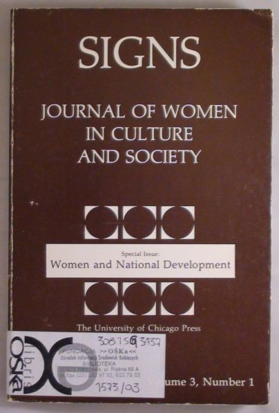Signs: Journal of Women in Culture and Society, Volume 3, Number 1