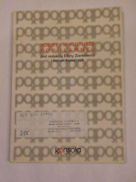 Zierkiewicz E.,  I.(red.)- Kobiety w kulturze popularnej