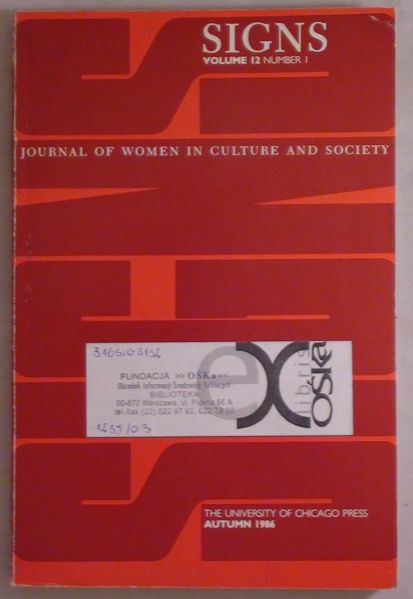 Signs: Journal of Women in Culture and Society, Volume 12, Number 1