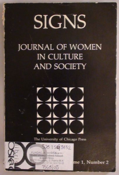 Signs: Journal of Women in Culture and Society, Volume 1, Number 2