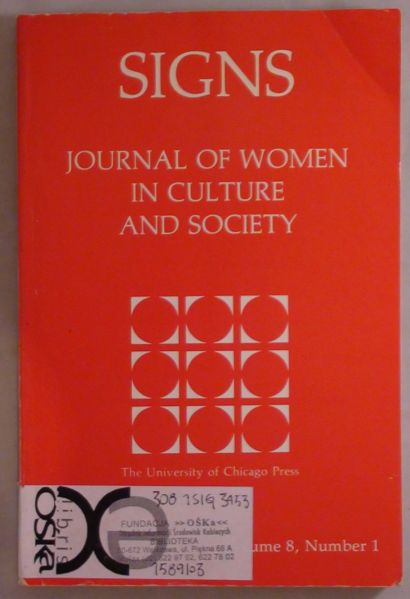 Signs: Journal of Women in Culture and Society, Volume 8, Number 1
