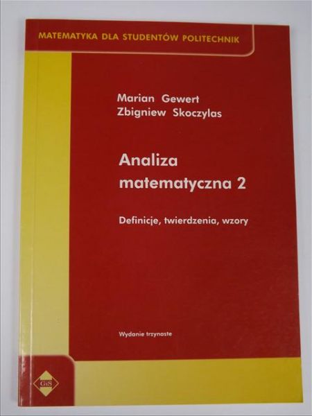 Gewert Marian,   - Analiza matematyczna 2