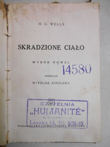 Wells H. G. - Skradzione ciało, 1927 r.
