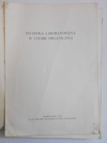 Aleksandrowicz F. (red.) - Technika laboratoryjna w chemii organicznej