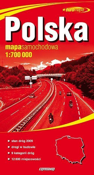 Polska mapa samochodowa 1:700 000