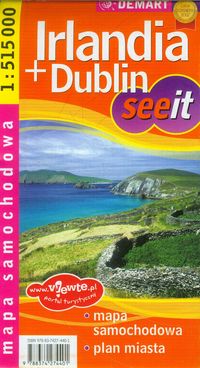 Irlandia Dublin mapa samochodowa 1:515 000