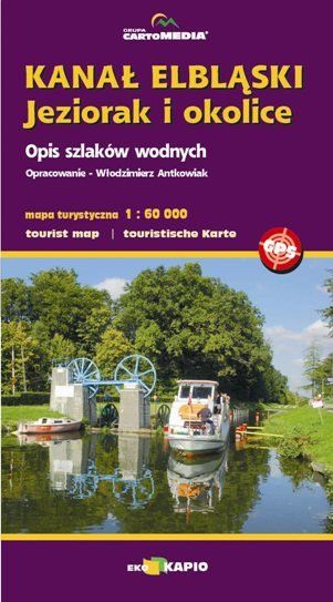 Kanał Elbląski, Jeziorak i okolice Mapa turystyczna. Skala 1:70000