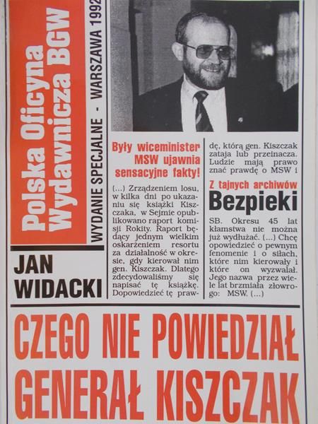 Widacki Jan - Czego nie powiedział generał Kiszczak