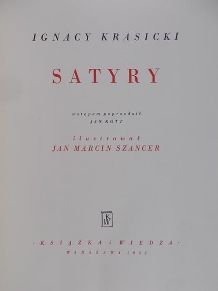 Krasicki Ignacy - Satyry