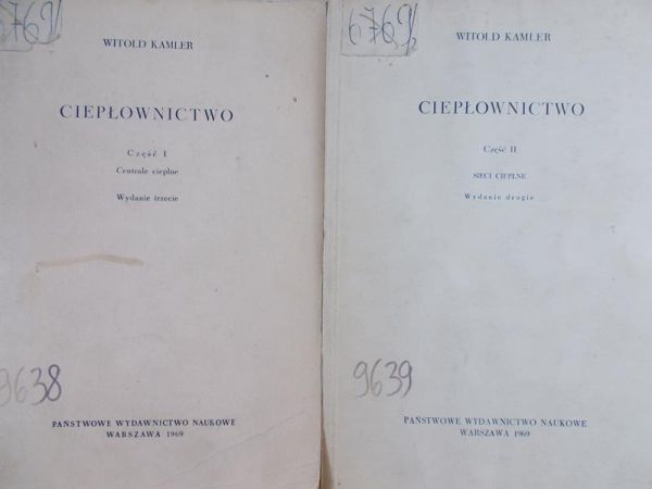 Kamler Witold - Ciepłownictwo, zestaw 2 książek