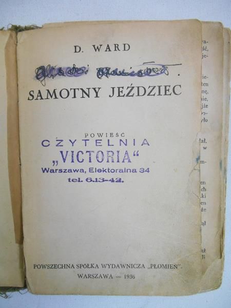 Ward Daniel - Samotny jeździec 1936 r.