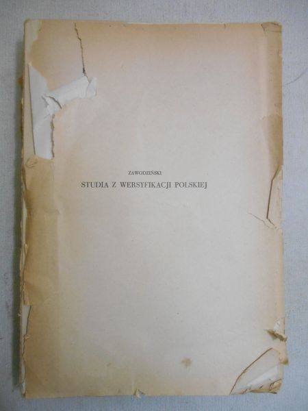 Zawodziński Wiktor Karol - Studia z wersyfikacji polskiej