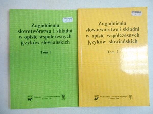 Blicharski Michał (red.) - Zagadnienia słowotwórstwa i składni w opisie współczesnych języków słowiańskich, t. 1-2