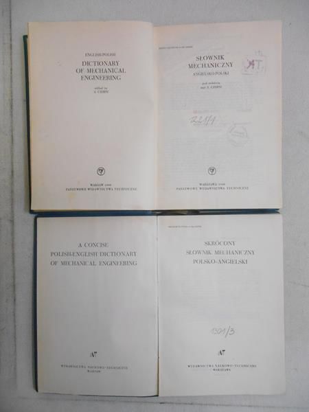 Czerni S. - Słownik mechaniczny angielsko-polski / Skrócony słownik mechaniczny polsko-angielski