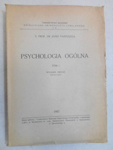 Pastuszka Józef - Psychologia ogólna, T. I
