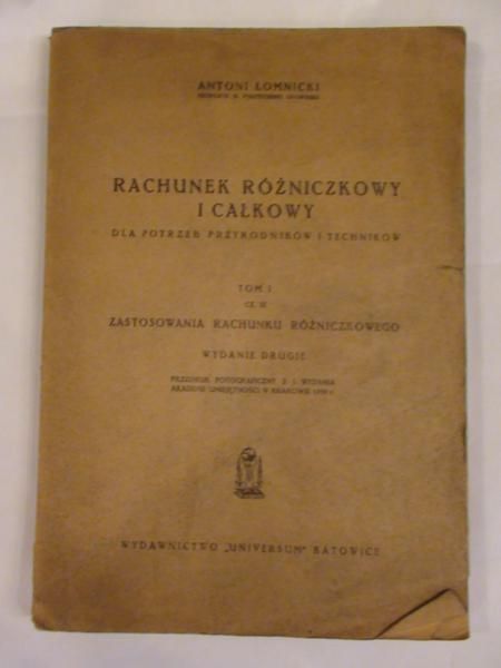 Łomnicki Antoni - Rachunek Różniczkowy i całkowy