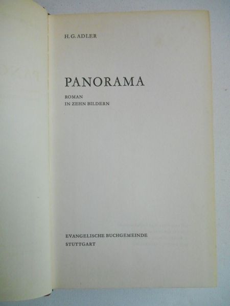 Adler H.G. - Panorama