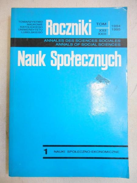 Cieśla Stanisław (red.) - Roczniki nauk społecznych