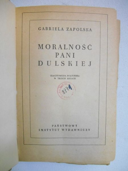 Zapolska Gabriela - Moralność pani Dulskiej