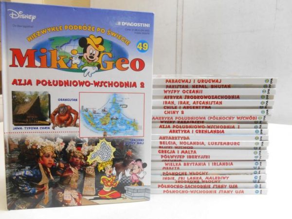 Niezwykłe podróże po świecie. MikiGeo, 25 tomów