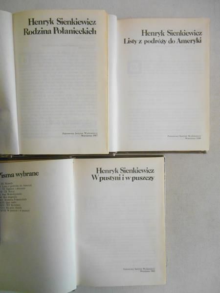 Sienkiewicz Henryk - Listy z podróży do Ameryki / W pustyni i w puszczy / Rodzina Połanieckich