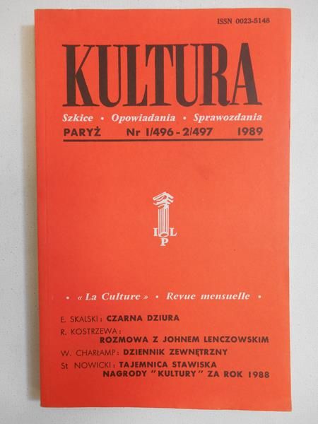Kultura. Szkice, opowiadania, sprawozdania nr 1/496-2/497