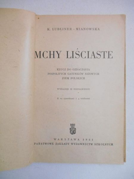 Lubliner-Mianowska K. - Mchy liściaste