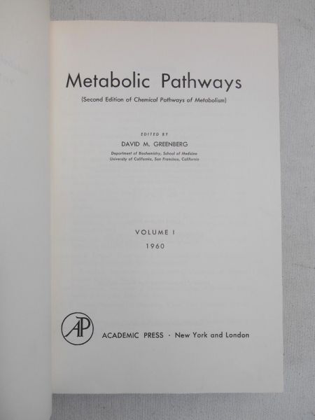 Greenberg David M. - Metabolic Pathways