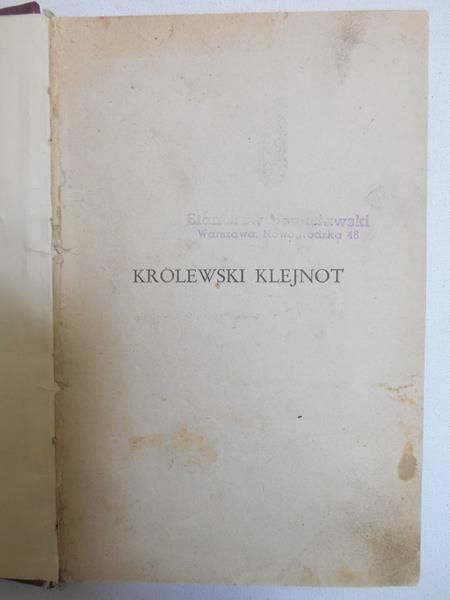 Kipling Rudyard- Królewski klejnot, 1939 r.