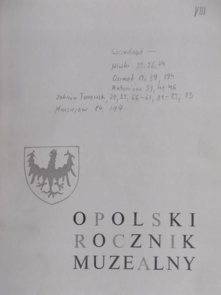 Myga Maria (red.) - Opolski rocznik muzealny Tom VIII