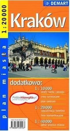 Kraków, plan miasta, 1:20 000