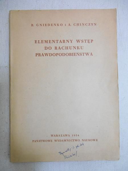 Chinczyn A. - Elementarny wstęp do rachunku prawdopodobieństwa
