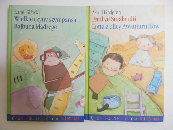 Lindgren Astrid / Giżycki Kamil - Emil ze Smalandii, Lotta z ulicy Awanturników / Wielkie czyny szympansa Bajbuna Mądrego