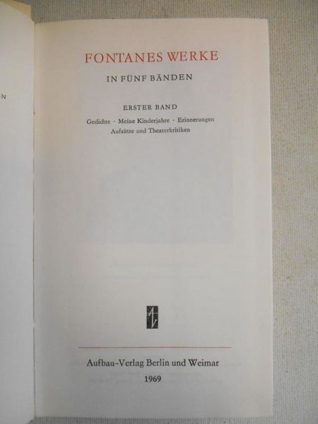 Fontane Theodor - Fontanes Werke