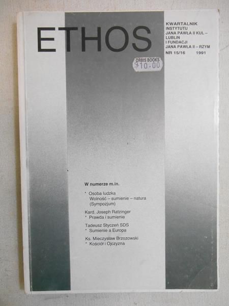 Styczeń Tadeusz (red.) - Ethos, nr 15/16, 1991