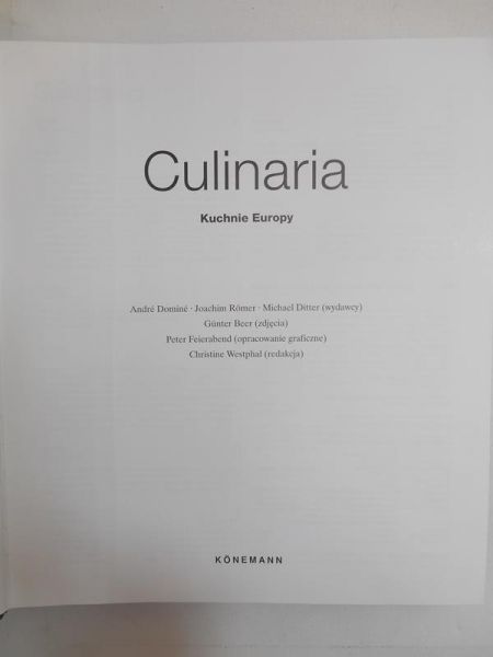 Domine Andre - Culinaria. Kuchnie Europy