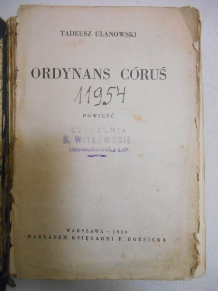 Ulanowski Tadeusz -  Ordynans Córuś, 1930 r.