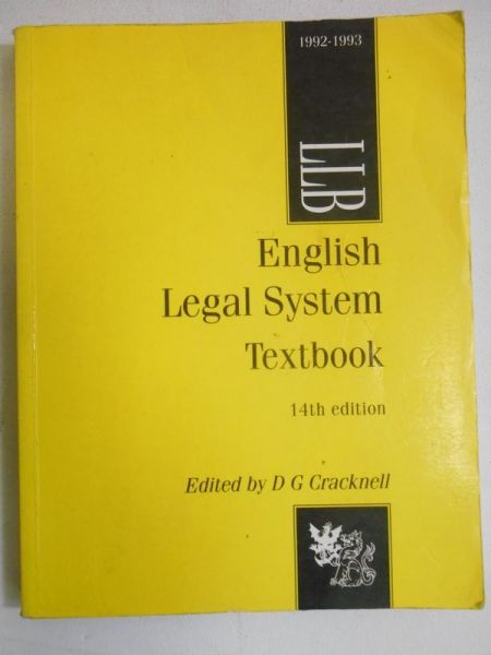 Cracknell D. G. (edition) - English Legal System Textbook