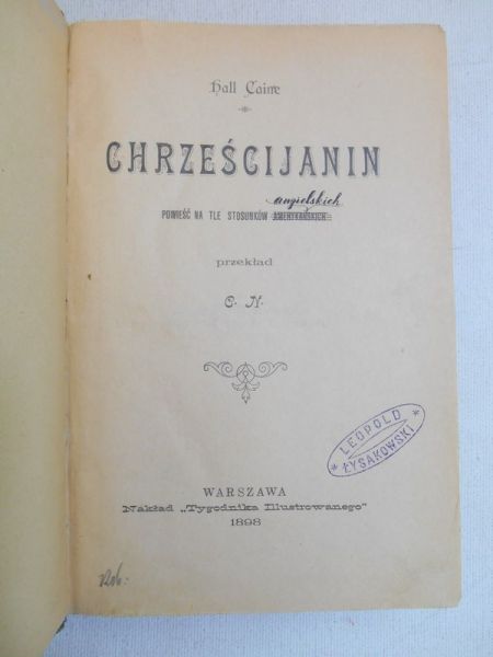 Caine Hall - Chrześcijanin, 1898 r.