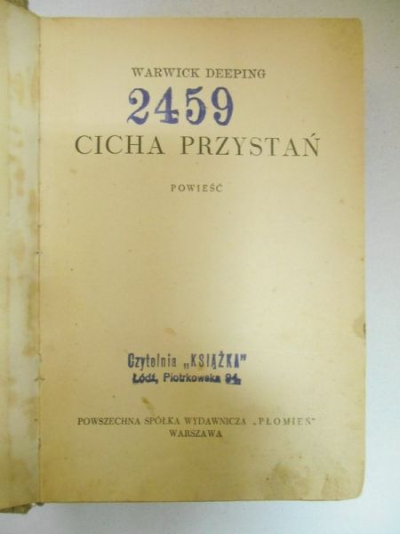 Deeping Warwick  - Cicha przystań, 1938 r.