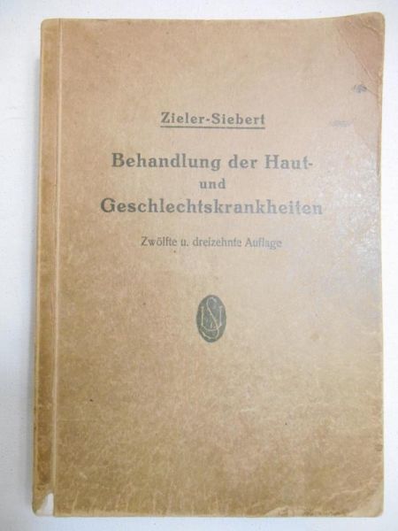 Zieler Karl - Behandlung der Haut - und Geschlechtskrankheiten, 1943 r.