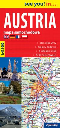 Austria. Mapa Samochodowa 1:475 000