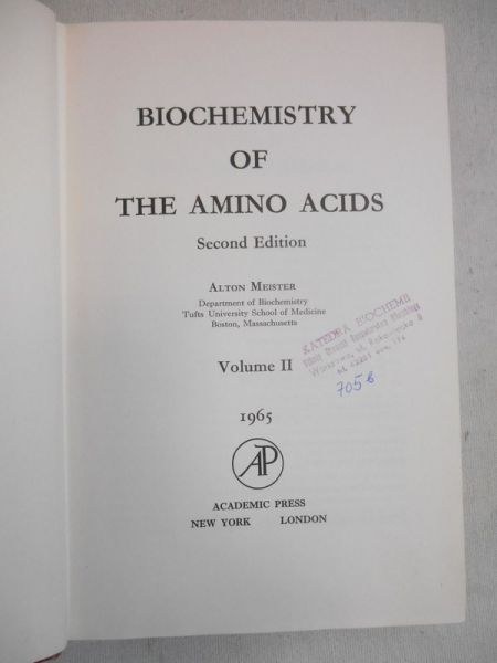 Meister Alton - Biochemistry of The Amino Acids, Vol.I
