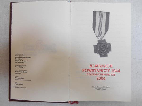 Bojarska Joanna (red.) - Almanach powstańczy 1944 z kalendarzem na rok 2004