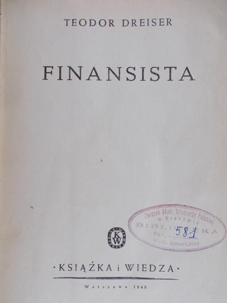 Finansista, 1949 r.